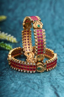 Premium Lakshmi And Peacock Bangles
